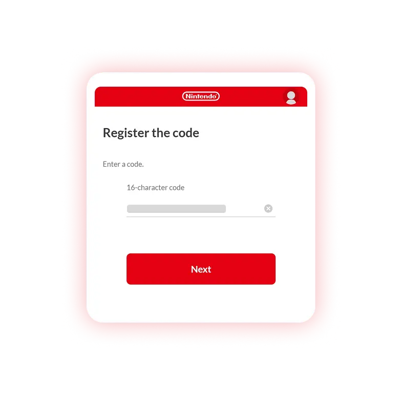 Paste your code and tap Next