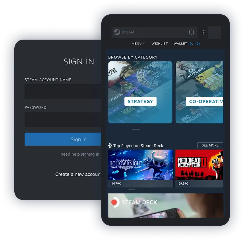 Open the Steam app and go to your Wallet